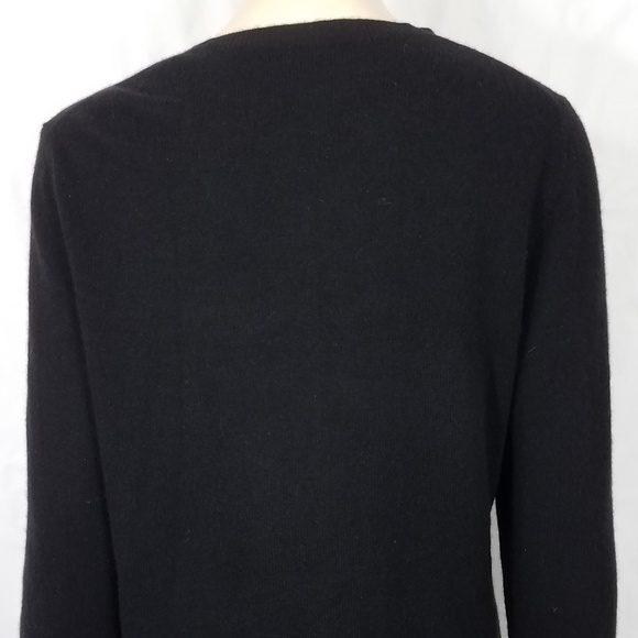 Apt. 9 black purple argyle Cashmere cardigan Large - Picture 6 of 8